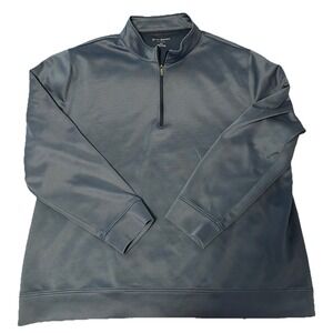 Hickey Freeman Mens Blue Quarter Zip Pullover Long Sleeve Performance Shirt 3XL